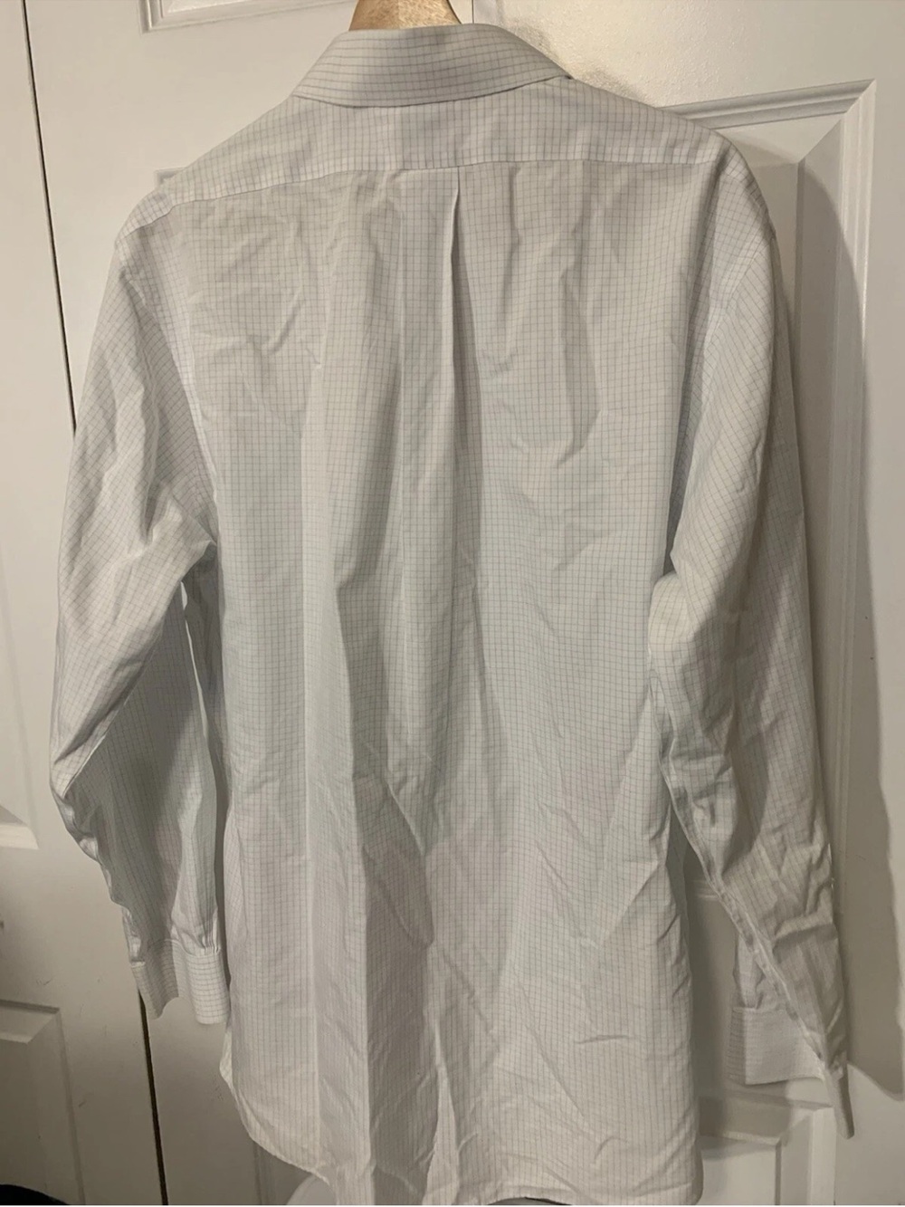 Brooks Brothers White Dress Shirt with Light Blue Grid - Picture 9 of 9